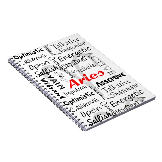牡羊座〔占星術の〕十二宮図星占い占星術トレイトコラージュ ノートブック (右側)
