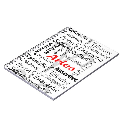 牡羊座〔占星術の〕十二宮図星占い占星術トレイトコラージュ ノートブック (左側)