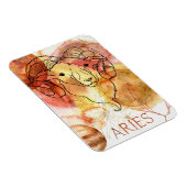 牡羊座〔占星術の〕十二宮図星占い誕生日赤金ゴールド マグネット (右側)