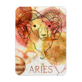 牡羊座〔占星術の〕十二宮図星占い誕生日赤金ゴールド マグネット (縦)