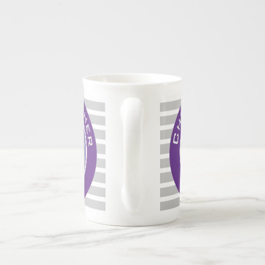 牡羊座〔占星術の〕十二宮図星印と所有者名 ボーンチャイナマグカップ (裏面)