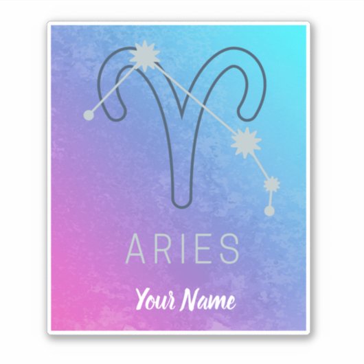 牡羊座〔占星術の〕十二宮図星印占星術星座 シール (正面)