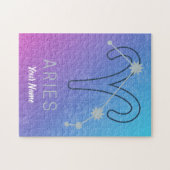 牡羊座〔占星術の〕十二宮図星印占星術星座 ジグソーパズル (横)