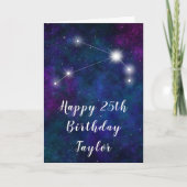 牡羊座〔占星術の〕十二宮図星座ハッピーバースデー カード (正面)