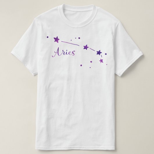 牡羊座〔占星術の〕十二宮図星座Tシャツ Tシャツ (デザイン正面)