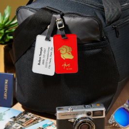 牡羊座〔占星術の〕十二宮図標識ラゲージタグ ラゲッジタグ