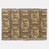 牡羊座〔占星術の〕十二宮図標識 スローブランケット (正面)