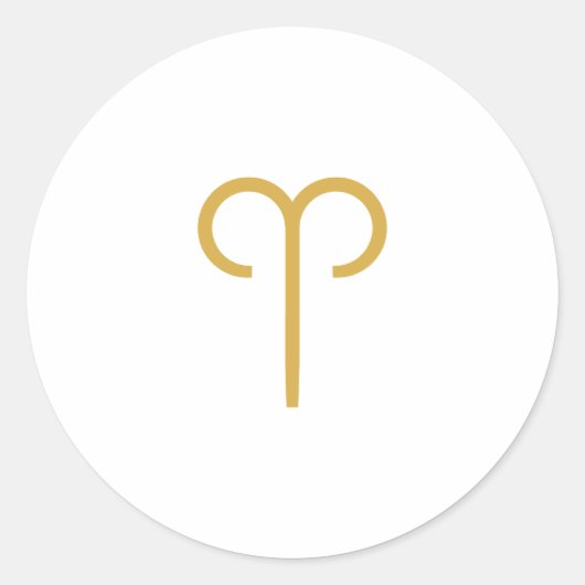 牡羊座〔占星術の〕十二宮図標識 ラウンドシール (正面)