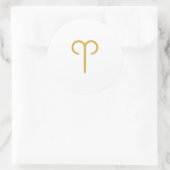 牡羊座〔占星術の〕十二宮図標識 ラウンドシール (バッグ)