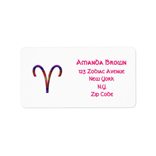 牡羊座〔占星術の〕十二宮図標識 ラベル (正面)