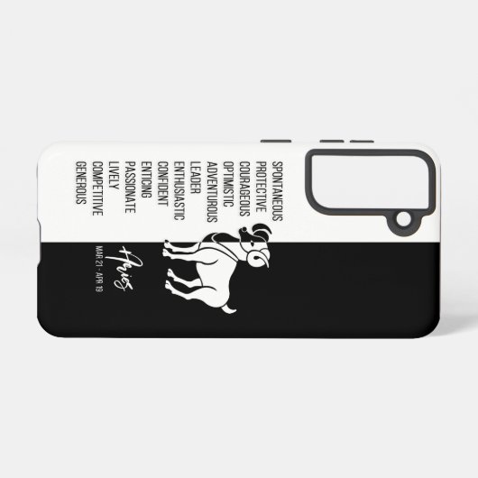 牡羊座〔占星術の〕十二宮図標識 SAMSUNG GALAXYケース (裏面横)