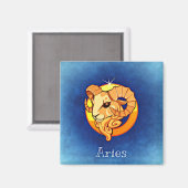 牡羊座〔占星術の〕十二宮図磁石 マグネット (正面/裏面)