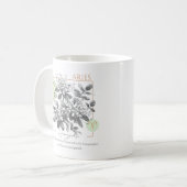 牡羊座〔占星術の〕十二宮図誕生花月誕生日 コーヒーマグカップ (正面左)