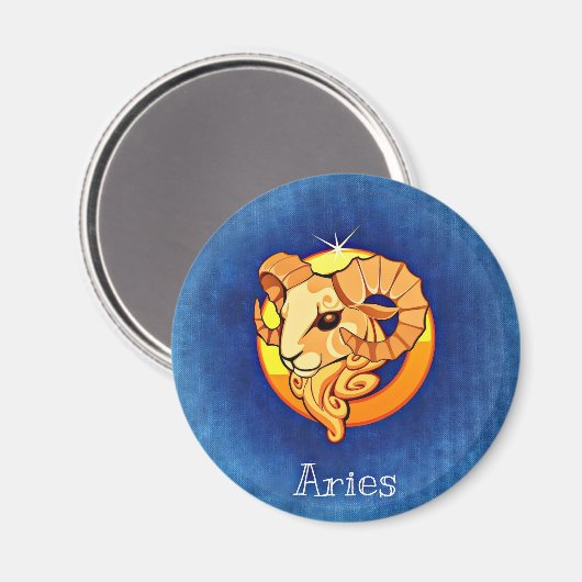 牡羊座、占星術記号、ラム星占い磁石 マグネット (正面/裏面)