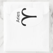 牡羊座 楕円形シール (バッグ)