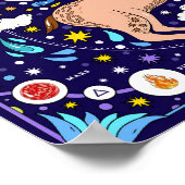 牡羊座:「炎の決意」〔占星術の〕十二宮図 ポスター (角)