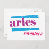 牡羊座（紫） ポストカード (正面/裏面)
