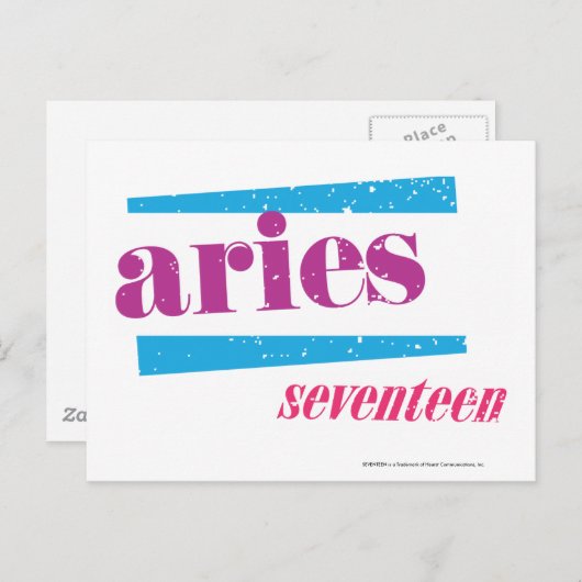 牡羊座（紫） ポストカード (正面/裏面)