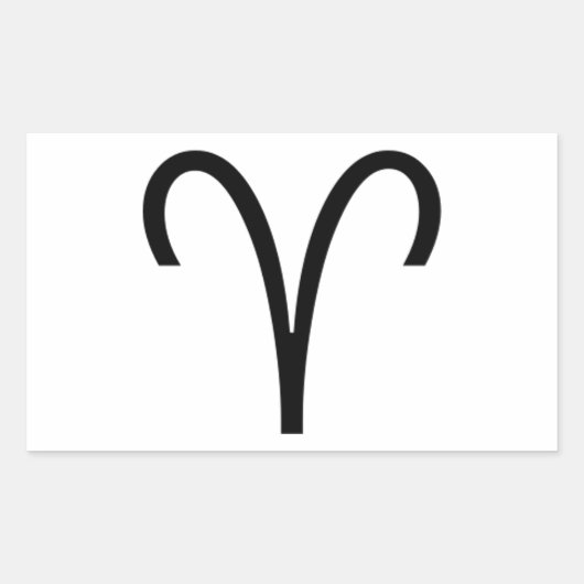 牡羊座 長方形シール (正面)