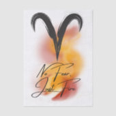 牡羊座 'No Fear, Just Fire' 星座プライド 薄葉紙 (正面)
