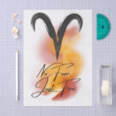 牡羊座 'No Fear, Just Fire' 星座プライド 薄葉紙 (クラフト)