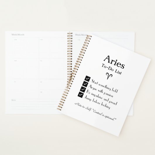 牡羊座 – To-Doリスト プランナー手帳 (ディスプレー)
