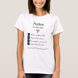牡羊座 – To-Doリスト Tシャツ
