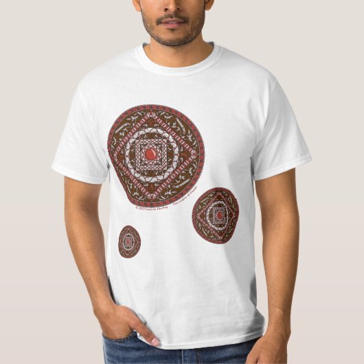 牡羊曼荼羅メンズライトシャツ Tシャツ (正面)