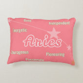 牡羊紅水彩星占い〔占星術の〕十二宮図徴候 アクセントクッション (裏面)