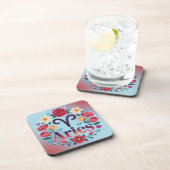 牡羊花花宝石プラスチックコースターセット コースター (右側)