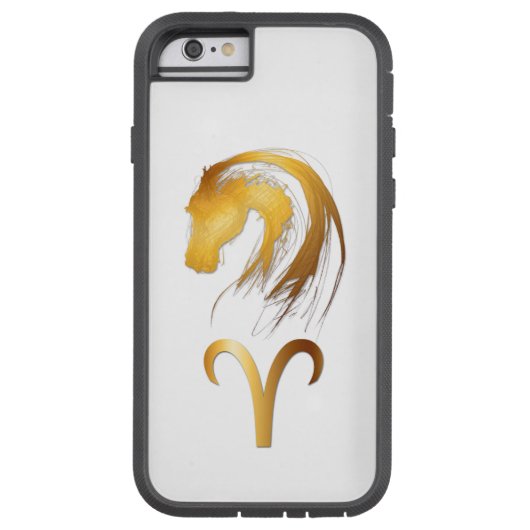 牡羊馬中国のと西洋占星術Iphone Case-Mate iPhoneケース (裏面)