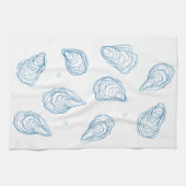 牡蠣と牡蠣 キッチンタオル (横)