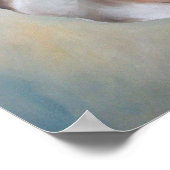 牡蠣と真珠のビーチシーフードアートポスター ポスター (角)