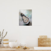 牡蠣と真珠のビーチシーフードアートポスター ポスター (キッチン)