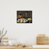 牡蠣と眼鏡の静物体験(油付き) ポスター (キッチン)