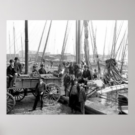 牡蠣の水揚げ ポスター