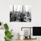 牡蠣の水揚げ ポスター (ホームオフィス)