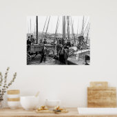 牡蠣の水揚げ ポスター (キッチン)