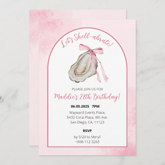 牡蠣の淡水色を貝殻に塗ろう セーブザデート (正面/裏面)