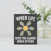 牡蠣を食べる - 海の幸のグルメ ポストカード (スタンド正面)