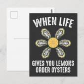 牡蠣を食べる - 海の幸のグルメ ポストカード (正面/裏面)