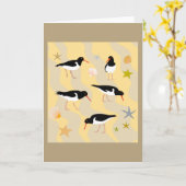 牡蠣キャッチャーのバードカード カード (黄色い花)