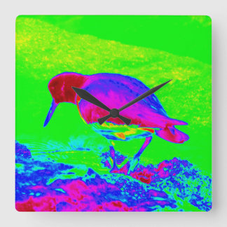 牡蠣キャッチャー スクエア壁時計