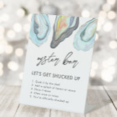 牡蠣バー沿岸ウェディングテーブルサイン 台座サイン