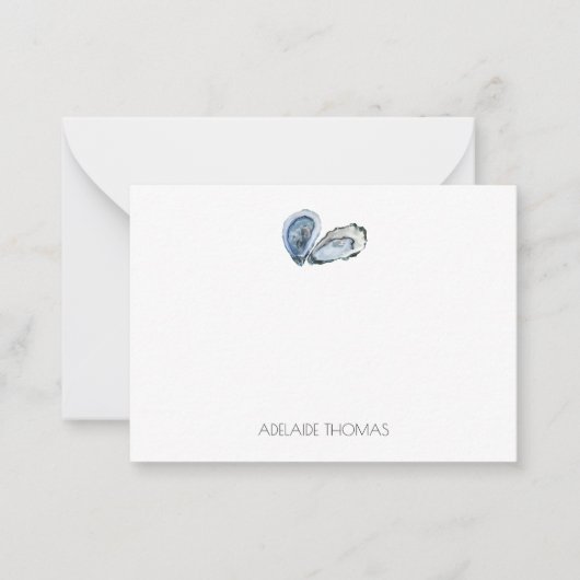 牡蠣パーソナライズされた止め ノートカード (正面)