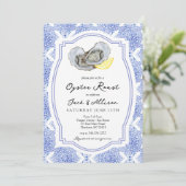 牡蠣パーティーのご招待 牡蠣パーティーのカップルシャワー 招待状 (スタンド正面)