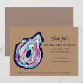 牡蠣パーティーバケツ＆BBQ ご招待 - シャック イェー 招待状 (正面/裏面)