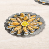 牡蠣プラッター ペーパーコースター (アングル)