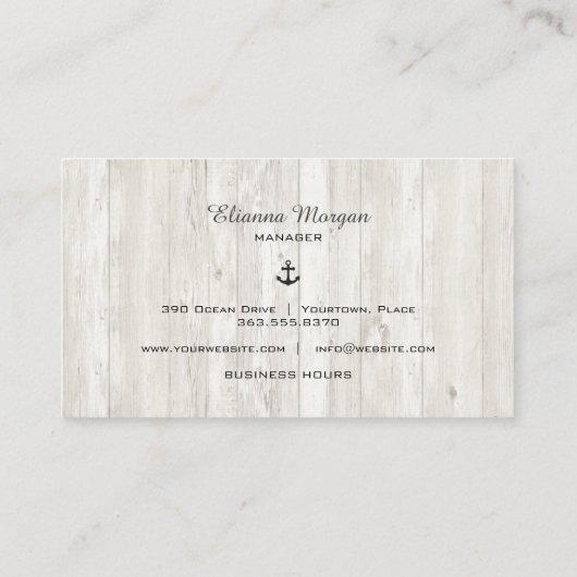 牡蠣ロースト水産物航海のサービス業 名刺 (裏面)