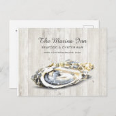 牡蠣ロースト魚介類航海の食品事業 ポストカード (正面/裏面)